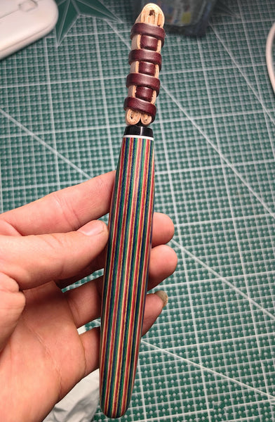 Colorful Wood Carving Detail Knives With Thumb Case+ Scabbard FC122