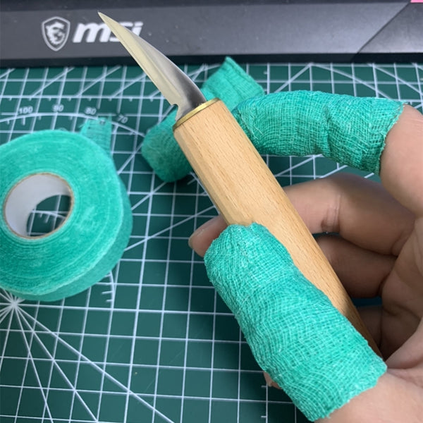 DIY Finger Cut Resistant Wrap Tape for Wood Carving