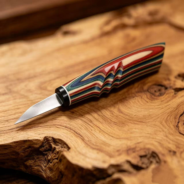 New Design Handle Colorful Wood Whittling Knives FC129