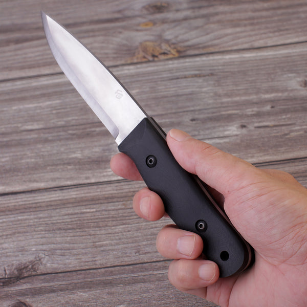 Scandi Grind 52100 CPM-3V Steel Straight Blade Bushcraft Outdoor Knife With Sheath FC133