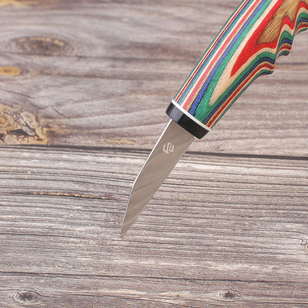 New Design Handle Colorful Wood Whittling Knives FC129