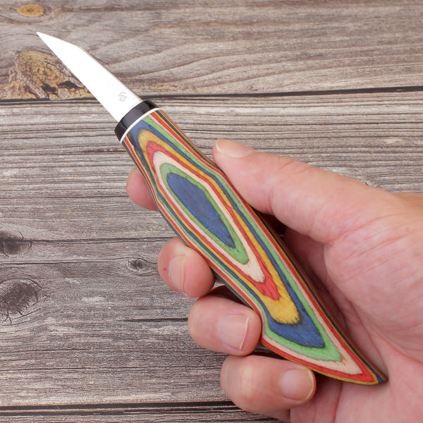 FC129 Pro <50PCs Limited Edition > Special Handle Colorful Wood Whittling Knives