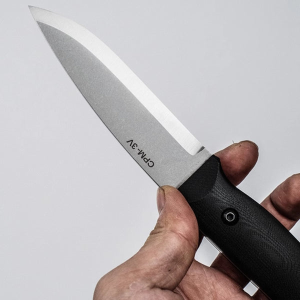 Scandi Grind 52100 CPM-3V Steel Straight Blade Bushcraft Outdoor Knife With Sheath FC133