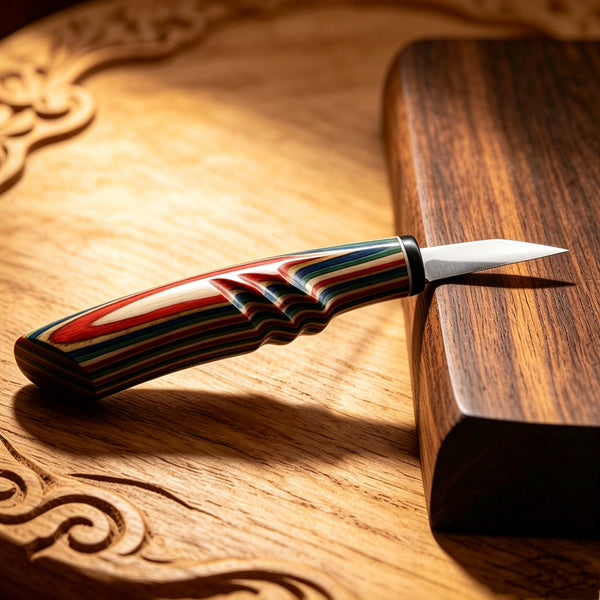 New Design Handle Colorful Wood Whittling Knives FC129